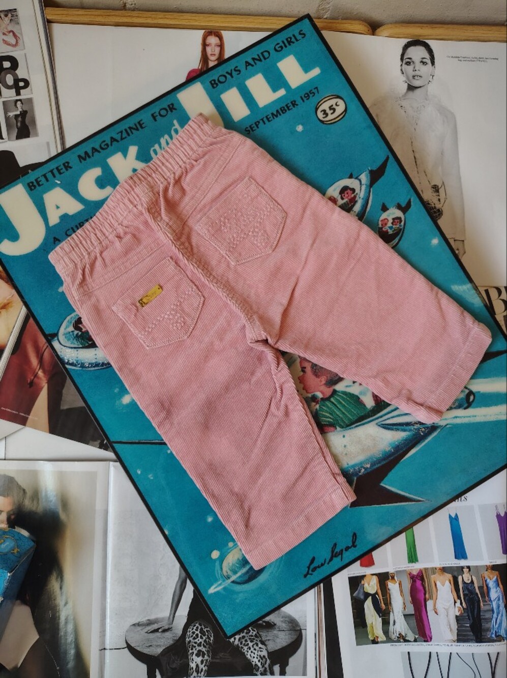 Vintage Baby Dior Pink Corduroy Jeans